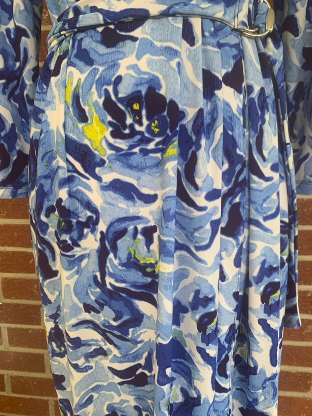 Dana Buchman blue floral dress - Picture 4 of 7